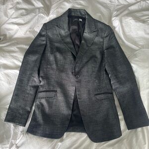 Sax Fifth Ave Signature Grey Blazer Womens 0